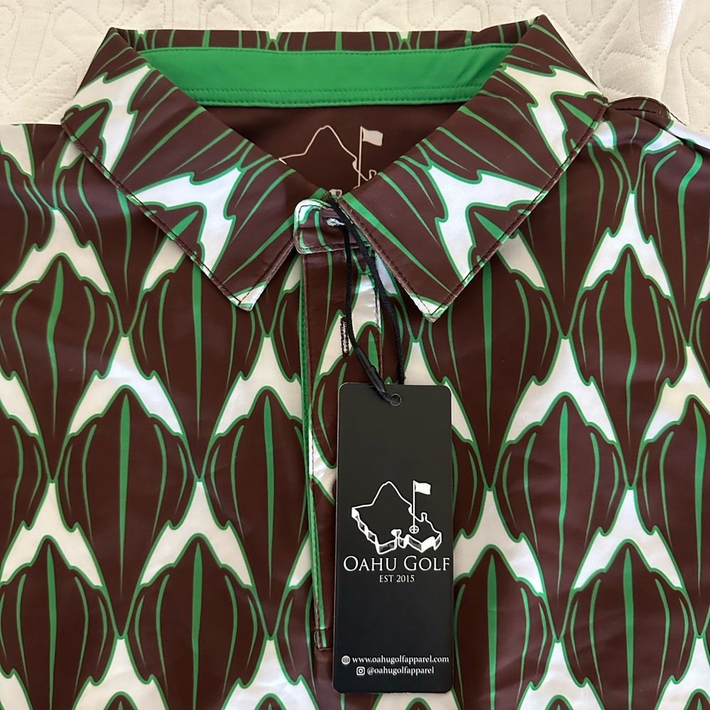 Mens Oga oahu golf apparel golf polo shirt nwt m medium